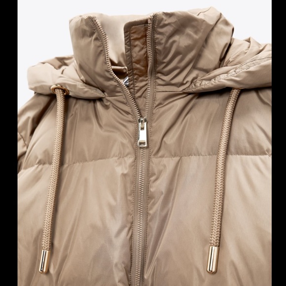 WATER & WIND PROTECTION HOODED DOWN COAT - Picture 3 of 14